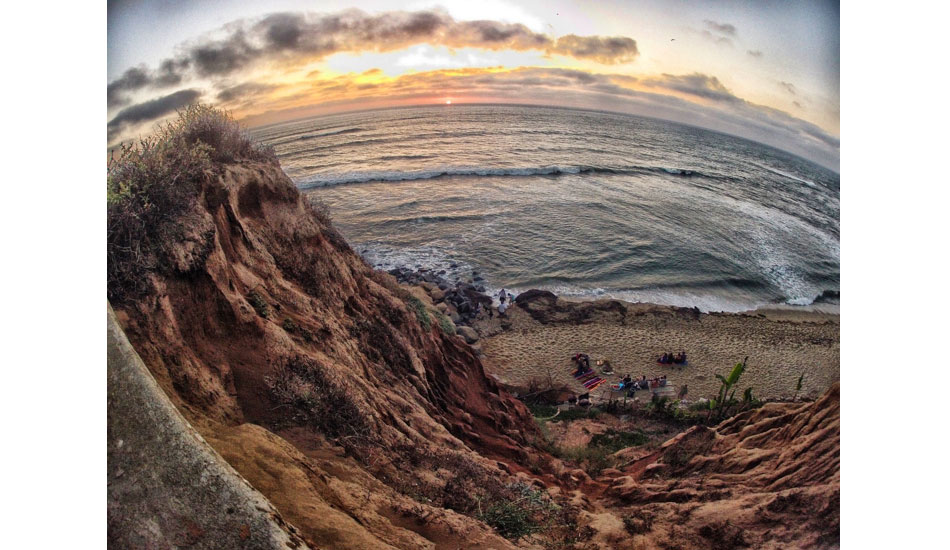 The spot. Sunset Cliffs, San Diego.