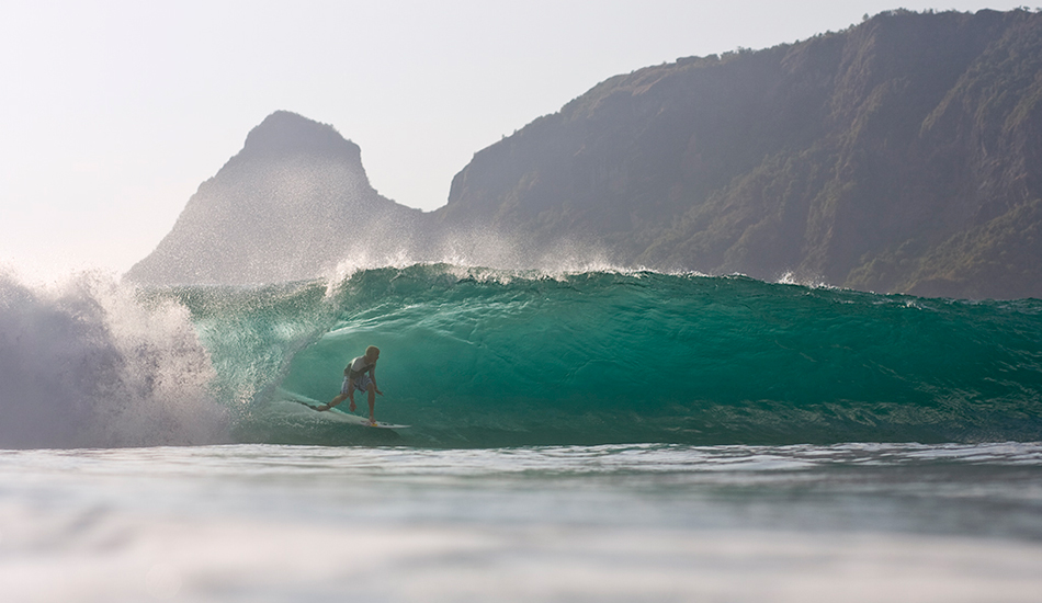 After I got caught inside at Super Suck, I snapped this one off before getting washed onto dry reef. Jamie O\'Brien. Photo: <a href=\"http://www.reposarphoto.com\">Jason Reposar</a>