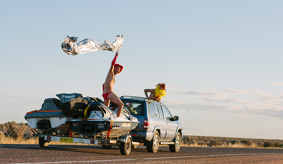 This is on a trip for Stab Magazine with Koby Abberton, Ronnie Blakey, and Jarrah Tutton to south Australia. Big waves, big sharks, and lots of laughs: The Gay Cowboy trip. Photo: <a href=\"http://www.reposarphoto.com\">Jason Reposar</a>