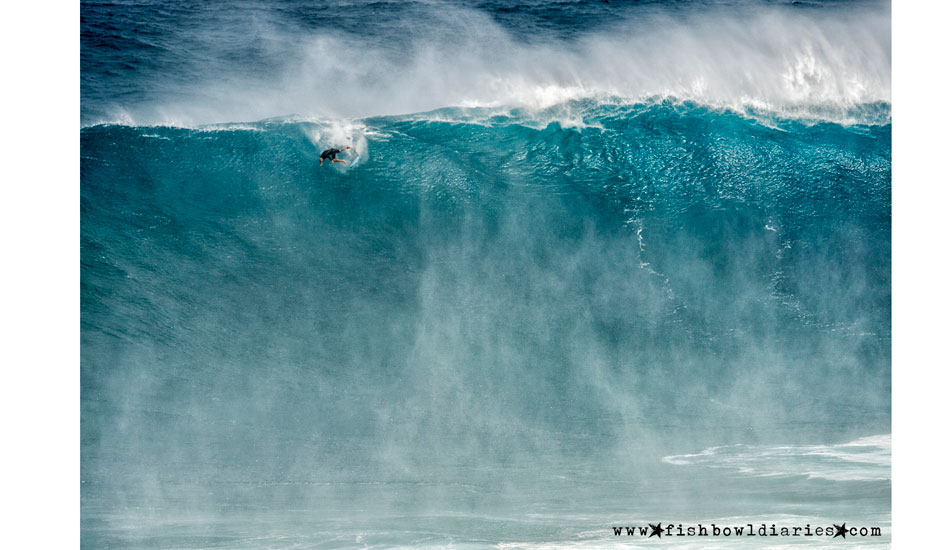 Shane Dorian, head over heels for Jaws. Photo: <a href=\"http://fishbowldiaries.com\">Sofie Louca - Fish Bowl Diaries</a> 