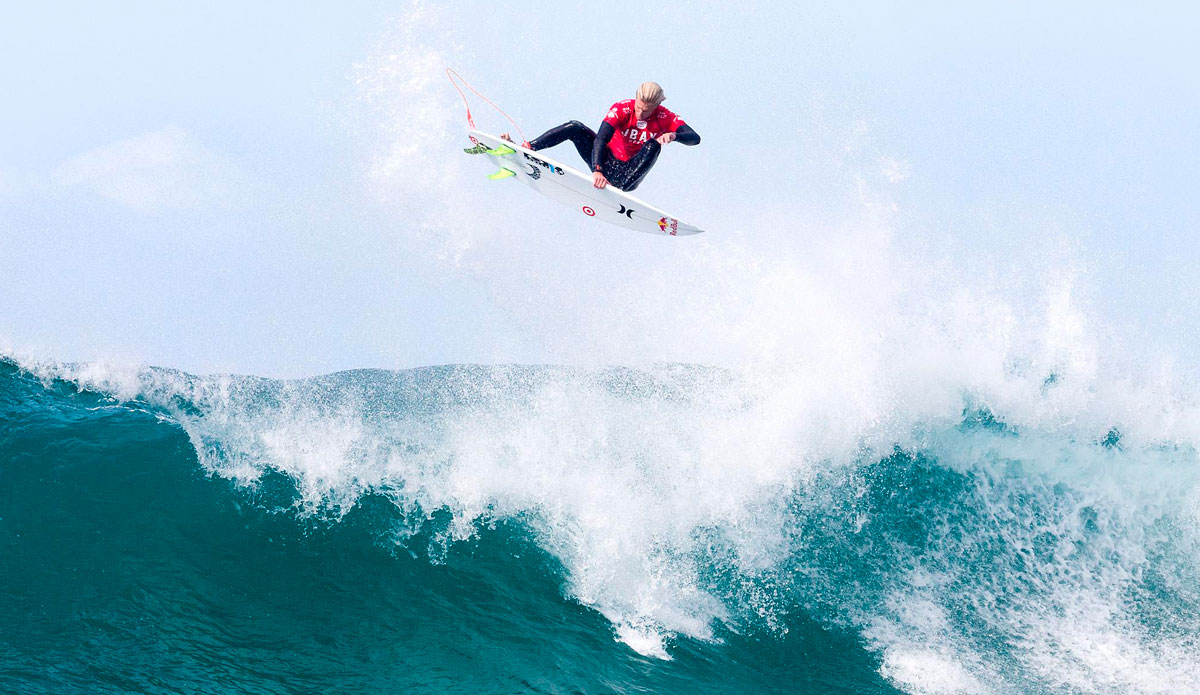 Kolohe Andino of San Clemente, California, USA (pictured) advanced into Round 5 of the J-Bay Open, placing second to Matt Wilkinson (AUS) and defeating Adriano de Souza (BRA) in Round 4 at Supertubes, Jeffreys Bay, South Africa today. Photo: <a href=\"http://www.aspworldtour.com/\">ASP</a> / Cestari