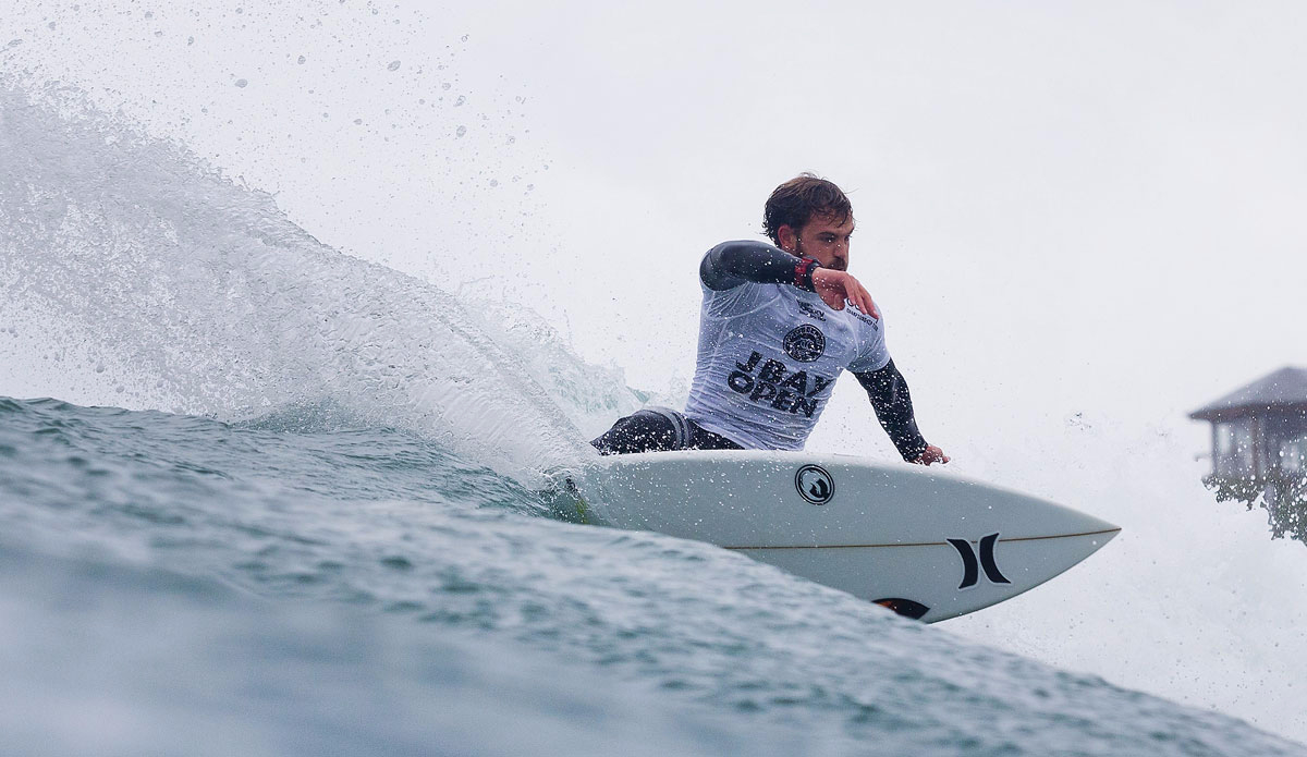 Alejo Muniz of Brazil (pictured)  winning his Round 4 heat at the JBay Open to advance into the Quarterfinals on Saturday July 18, 2015. Photo: <a href=\"http://www.worldsurfleague.com/\">WSL</a>/<a href=\"https://instagram.com/kc80\">Cestari</a>