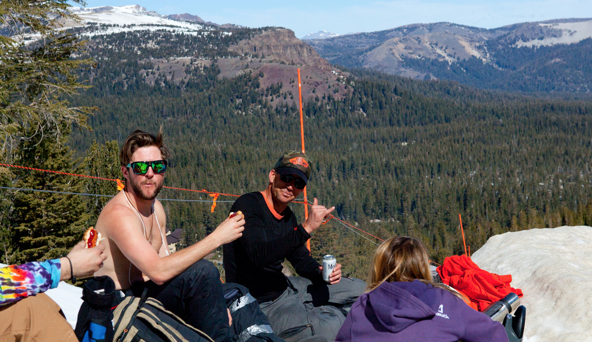 Local legends and amateur class riders Colin Lunday and Kyle Rose posted up inches from the course with tailgate grill, ghetto blaster, and delicious adult beverages. Photo: <a href=\"http://www.thegrimlab.com/\">Chris Moran</a>