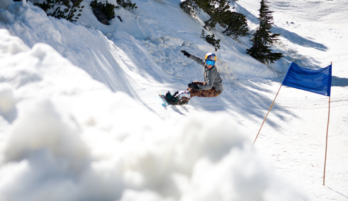 RedBull team rider Brock Crouch, Crouching his way through a banked turn. Photo: <a href=\"http://www.thegrimlab.com/\">Chris Moran</a>