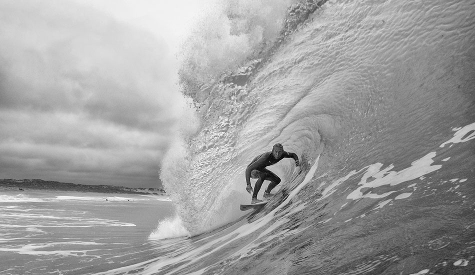 Hossegor holding Owen Wright in. Photo: <a href= \"http://joaobracourt.com/\" target=_blank>Joao Bracourt.</a>