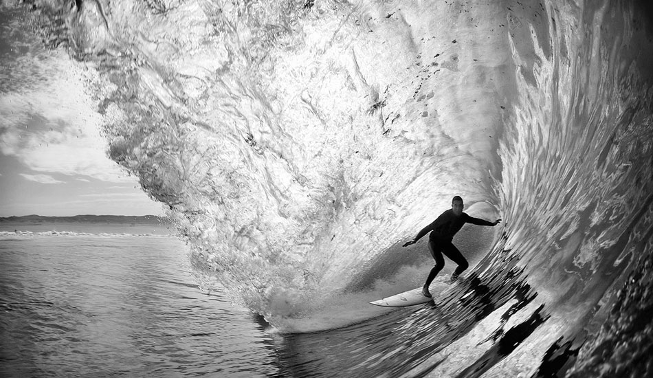 Supertubes local Nuno Silva getting deep in the Peniche pit.  Photo: <a href= \"http://joaobracourt.com/\" target=_blank>Joao Bracourt.</a>