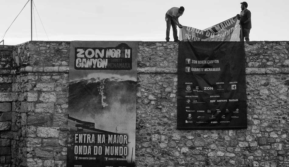 Sunday preparations for the swell. Photo: <a href= \"http://joaobracourt.com/\" target=_blank>Joao Bracourt.</a>