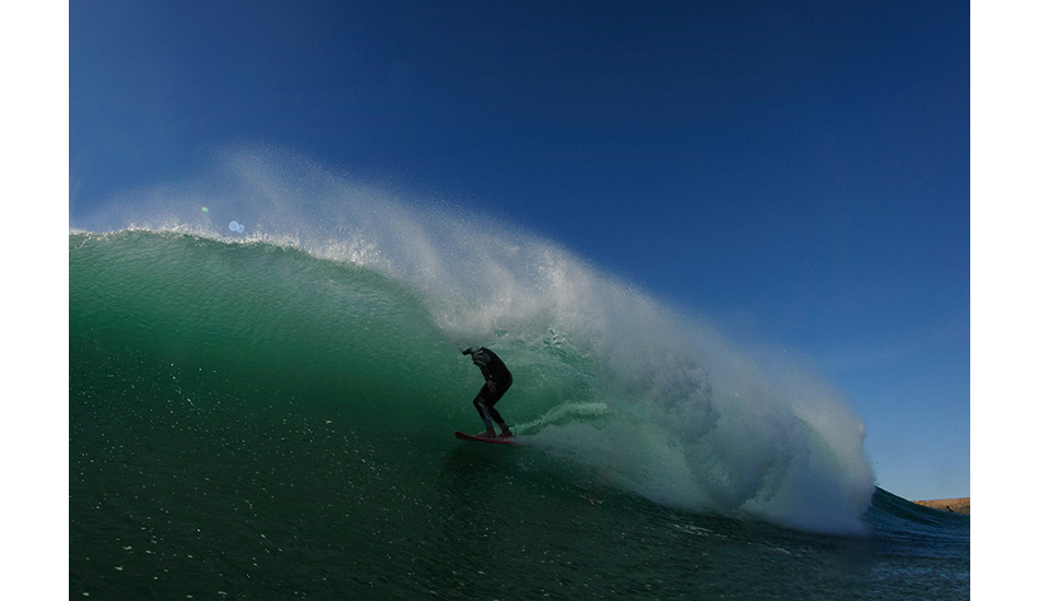 Francisco Canelas, the headless barrel rider. Photo: <a href= \"http://joaobracourt.com/\" target=_blank>Joao Bracourt.</a>