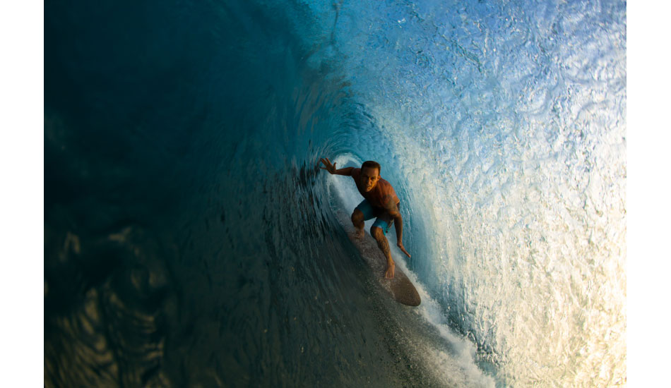 Derek Dunfee locked in to a drainer. Photo: <a href=\"http://www.hungrywalrus.com/\" target=_blank>John Maher</a>