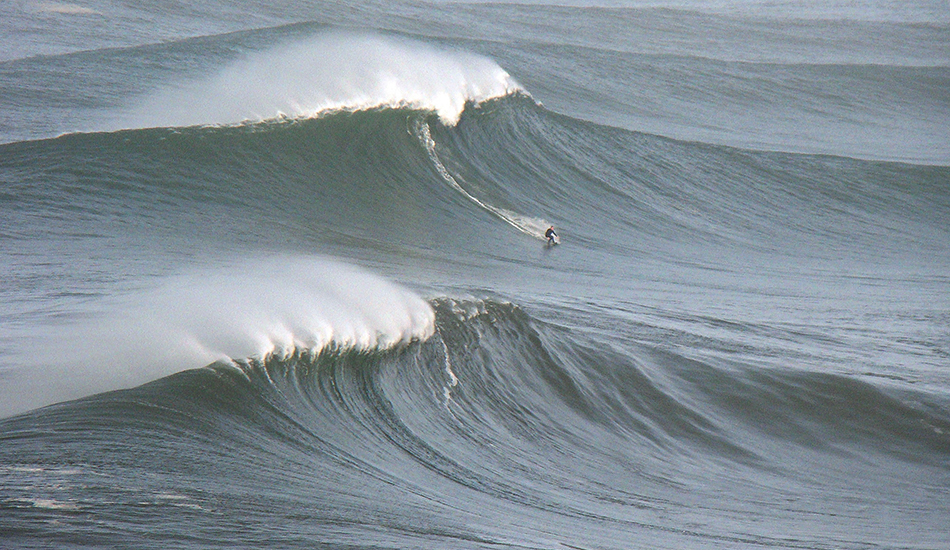 Nazaré:   Sebastian came in second. Photo: Jose Pinto 