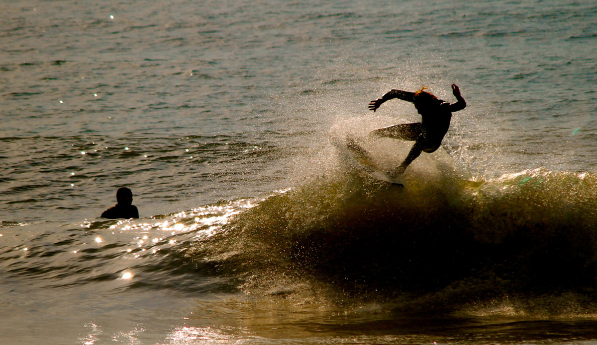 Afternoon session on a packed lineup in South Carolina. When the waves get anywhere near decent the whole town is out. Photo: <a href=\"http://www.studiopierce.com/about/\">Josh Pierce</a>