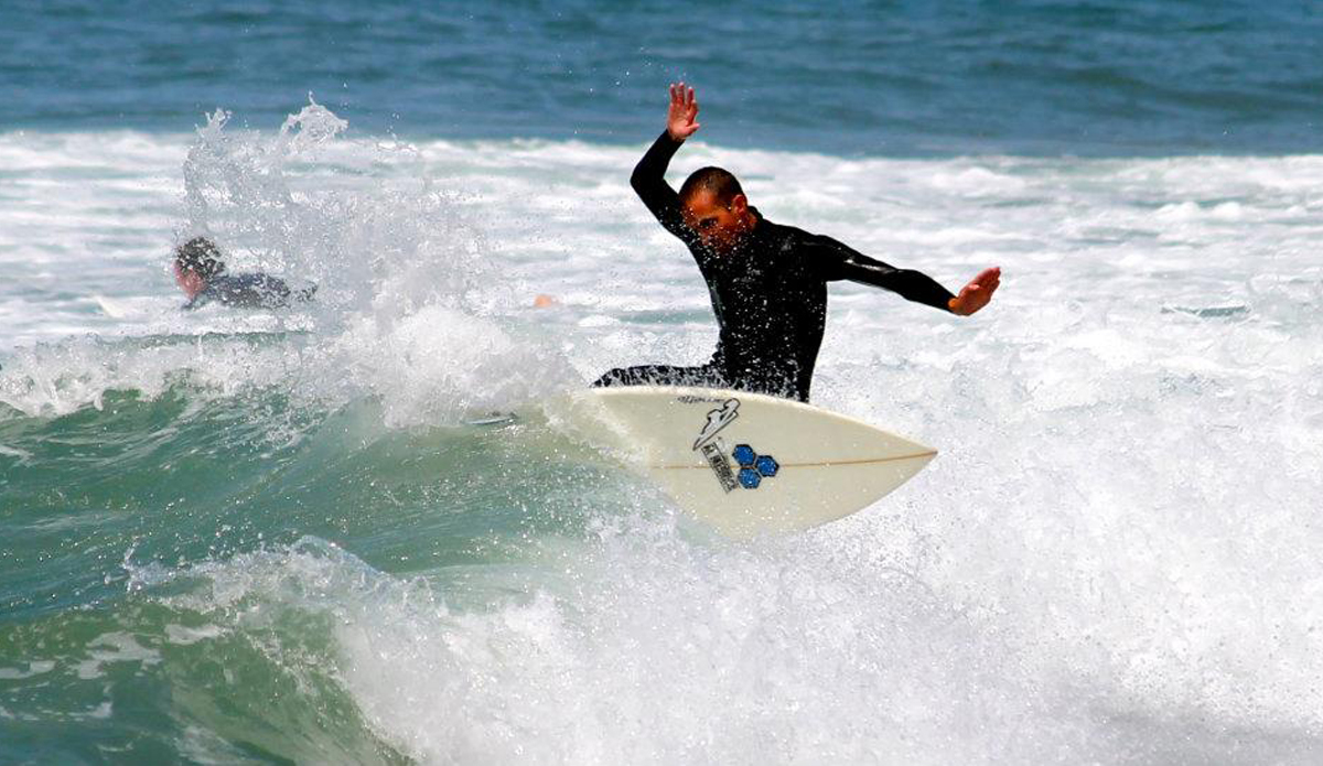 Shooting off of a jetty in Oceanside, California. Photo: <a href=\"http://www.studiopierce.com/about/\">Josh Pierce</a>