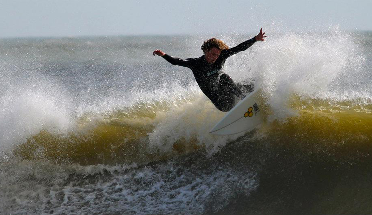 I stood around shooting a few unknown surfers on a slow morning in South Carolina. This guy had style on every wave, so I kept the camera on him. After finding a little morning shade he shot out of the barrel and destroyed this lip. And calmly paddled back out. Photo: <a href=\"http://www.studiopierce.com/about/\">Josh Pierce</a>