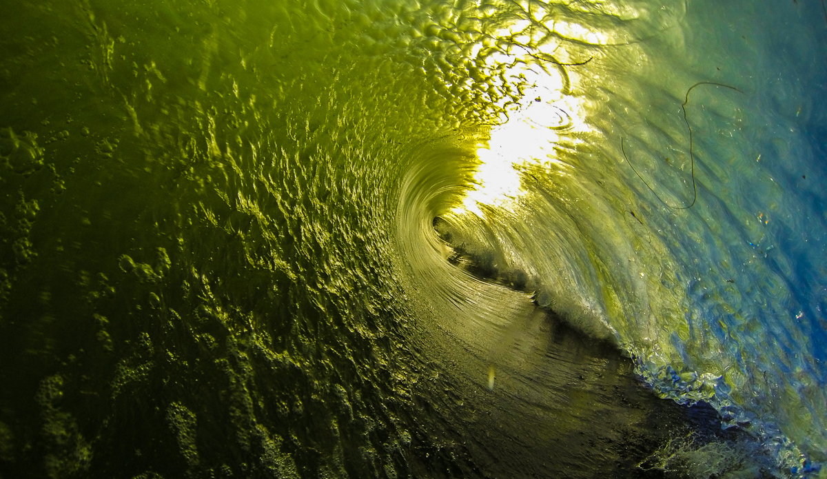 Powerful shorebreak and perfect light for a great watershot in Santa Cruz.