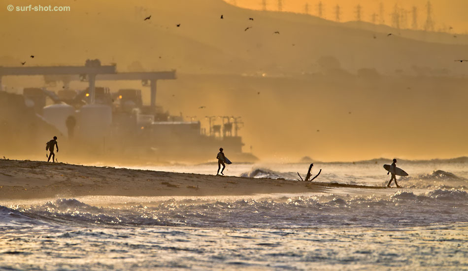 On the whole, it was a gorgeous Southern Calfornia day - and not a bad one to surf a contest at Uppers. With the San Onofre Nuclear power plant, gulls, and mountains of Camp Pendleton in the background, I couldn\'t name a better place to be. Photo: <a href=\"http://www.surf-shot.com\" target=\"_blank\">Surf-Shot.com</a>