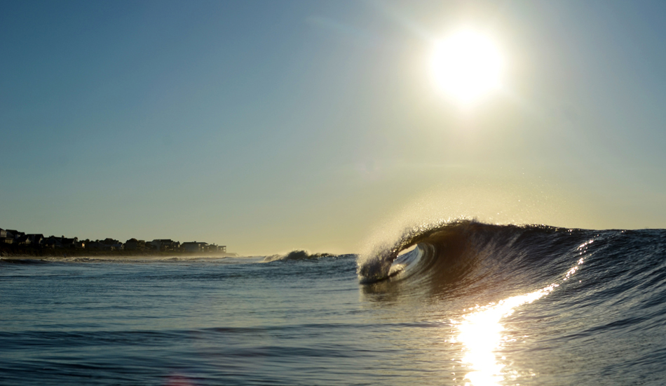 Sunrise barrel with nobody around. Photo: <a href=\"http://follyhood.blogspot.com\">Justin Morris</a>