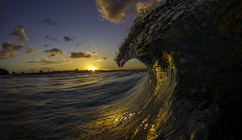 Last Light, Last wave - Pt Cartwright, Sunshine Coast. Photo: Kieran Tunbridge