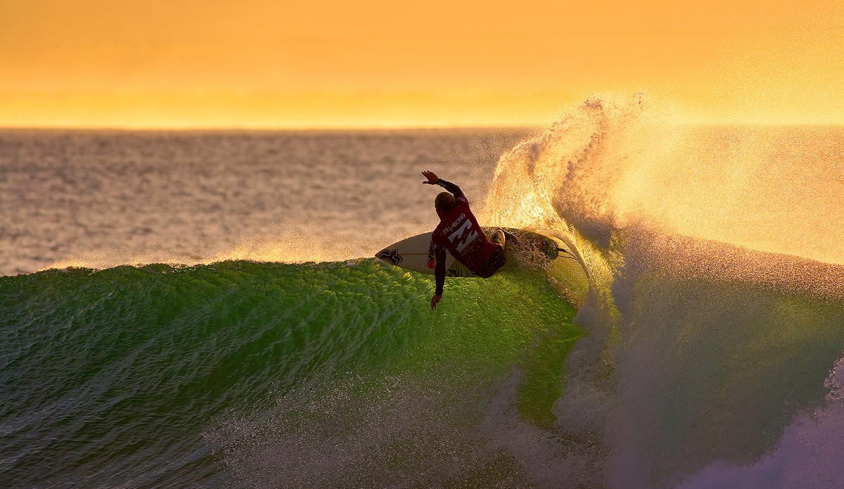 Bede Durbidge, off the top at J Bay. Photo: <a href=\"http://www.kirstinscholtz.com/\">Kirstin Scholtz</a>