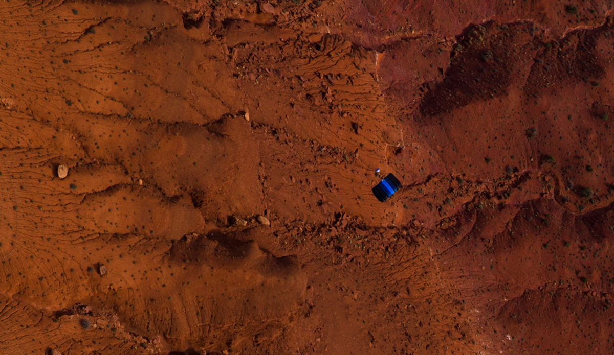 Ben Mitchell flys above Castle Valley after BASE jumping Castleton Tower in Utah, USA. Photo: <a href=\"https://instagram.com/krystlejwright/\">Krystle Wright</a>