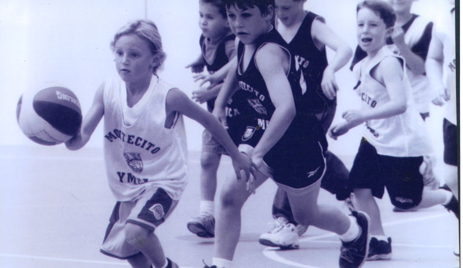 The early basketball days. Classic photo.