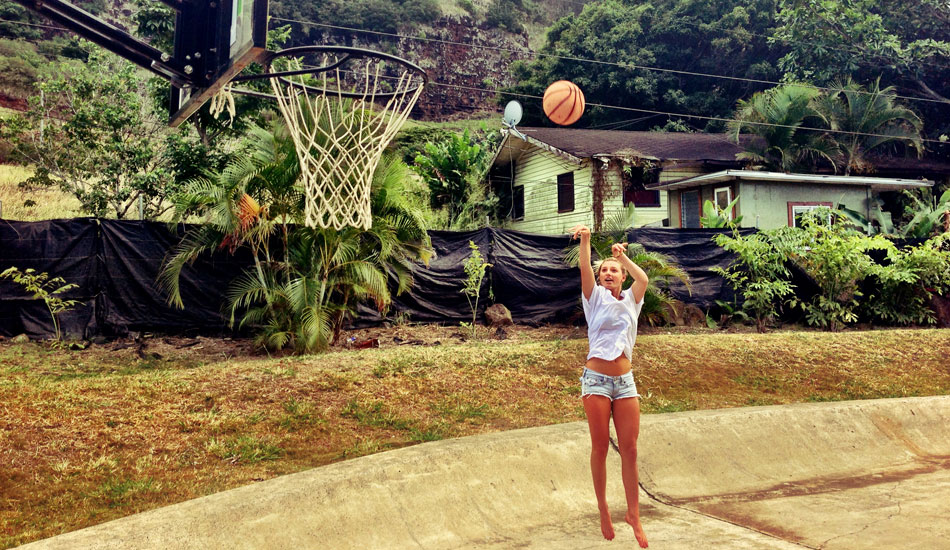 I have always been really into all sports and when I was young, I played basketball all the time. This photo was taken when I was in Hawaii this year. I still love to shoot some hoops from time to time. Photo: <a href=\"http://www.liebervision.com/\" target=_blank>Aaron Lieber</a>