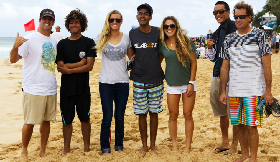 Here Coco Ho, Tom Curren, and crew are with blind surfer Derek Rabelo in Hawaii. We had the opportunity to surf together, and it was an amazing day.