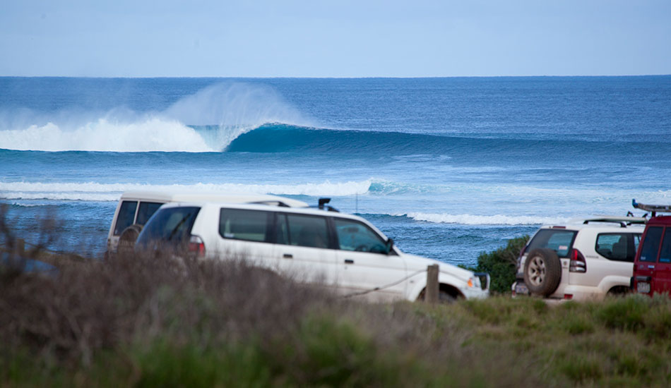 Just up the reef from Tombstones is this grinder. North West Australia. Photo: <a href=\"http://www.reposarphoto.com\">Jason Reposar</a>