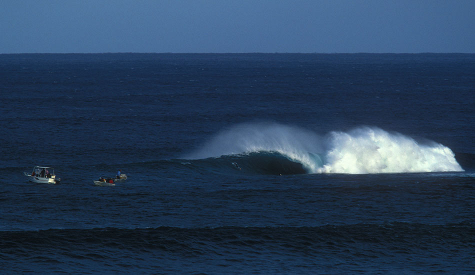 From the parking lot at Margaret River’s main break, looking over at “The Box”. Photo: <a href=\"http://www.reposarphoto.com\">Jason Reposar</a>