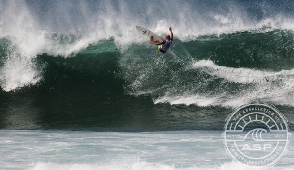 Reef Hawaiian Pro, Haleiwa, 2012:  Legend Kaipo Jaquias won the event in 1996 and 1998. Kauai\'s Sebastian Zietz ended up taking home the trophy, marking his first major win of his five-year pro surfing career and qualified for the 2013 ASP World Tour. Zietz  gained insane momentum through the event, which helped him during the final against John John Florence. Photo: <a href=\"http://aspworldtour.com/\" target=_blank>ASP</a>.    