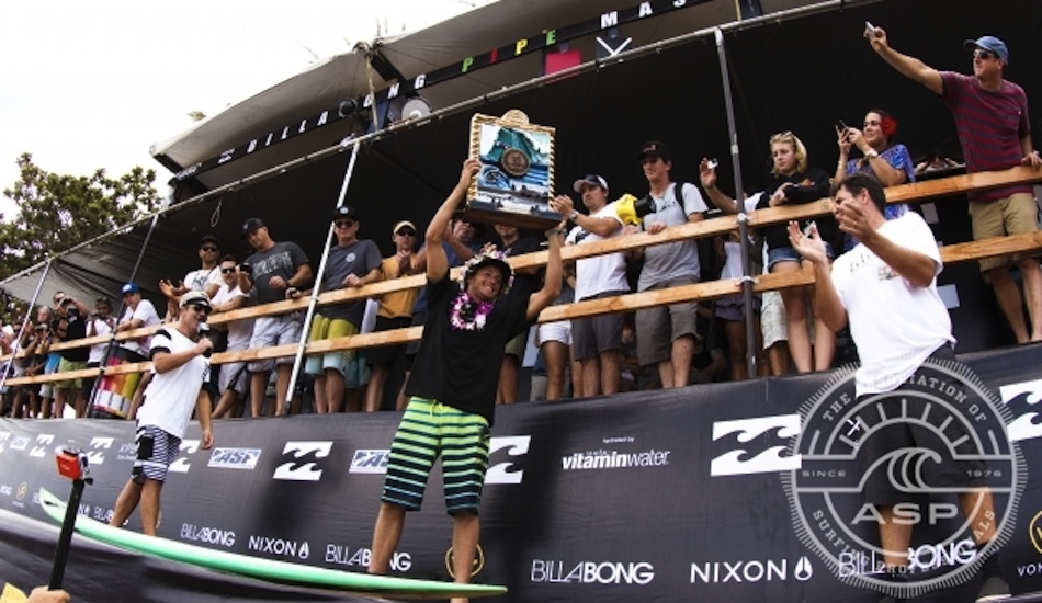 Billabong Pipe Masters, 2012: Zietz finished off the year with the coveted win of the $100,000 Triple Crown title. Sunny Garcia still holds the record for the most Triple Crown titles ever – with a total of six. Joel Parkinson follows Garcia with three consecutive Triple Crowns. Photo: <a href=\"http://aspworldtour.com/\" target=_blank>ASP</a>.     