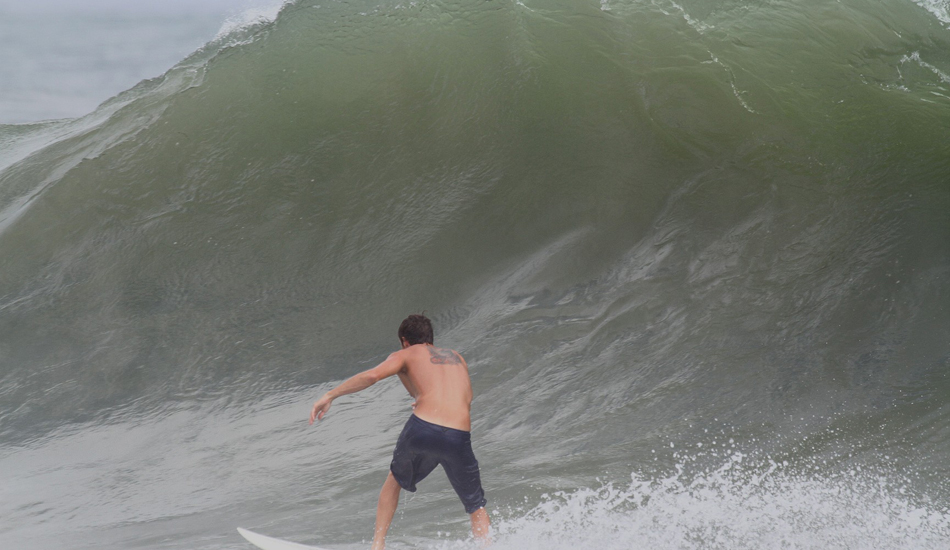 Graham Lovett, Oregon Inlet. Graham looks a little surprised at this gift from Leslie. Image: McCarthy