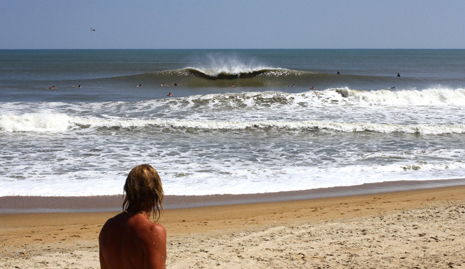 Hayman Blvd. This is my friend Rascoe Hunt checking out a little a frame at Hayman Blvd. We had a great five day run of quality waves. Pretty rare on the East coast. Image: McCarthy