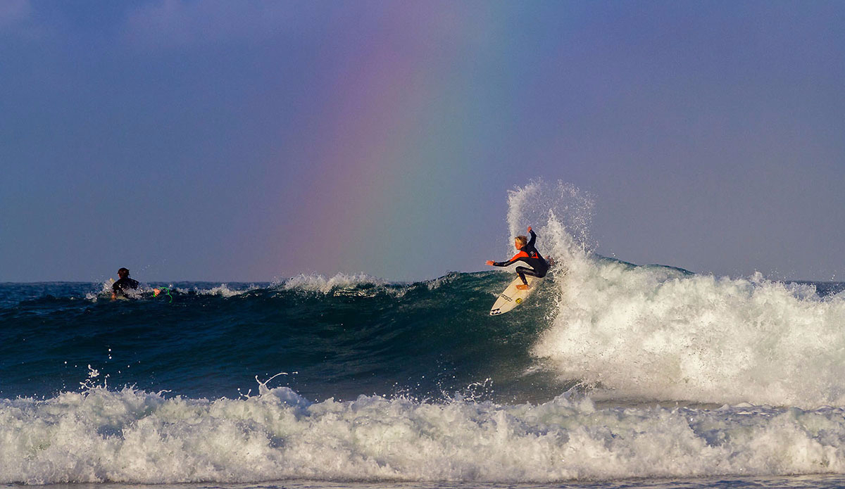 Adin Masencamp finding gold at Nahoon reef. Photo: <a href=\"https://www.facebook.com/pages/Pho-Tye-Studio/398591356893177?fref=nf\"> Tyerell Jordaan</a>