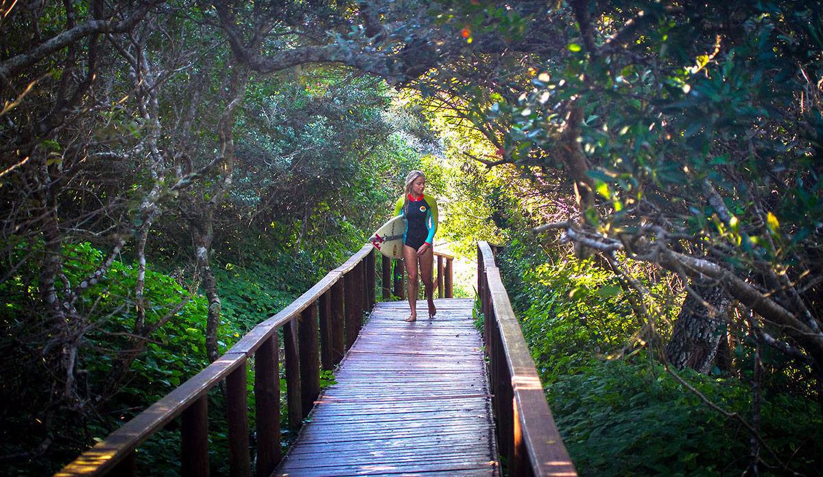 Emma Smith adding to the natural beauty of my home break. Photo: <a href=\"https://www.facebook.com/pages/Pho-Tye-Studio/398591356893177?fref=nf\"> Tyerell Jordaan</a>