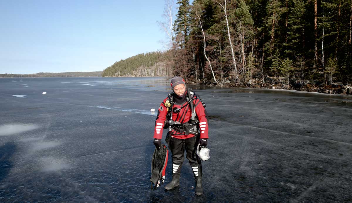 Lia Barrett pre-freezing her butt off. Photo: <a href=\"http://liabarrettphotography.com/\" target=_blank>Lia Barrett</a>