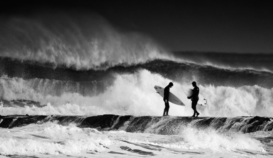 Tell me again how we are supposed to get out there?\" - Classic New Jersey winter swell. Photo: <a href=\"http://jerseyshoreimages.com/about.html\">Robert Siliato</a>