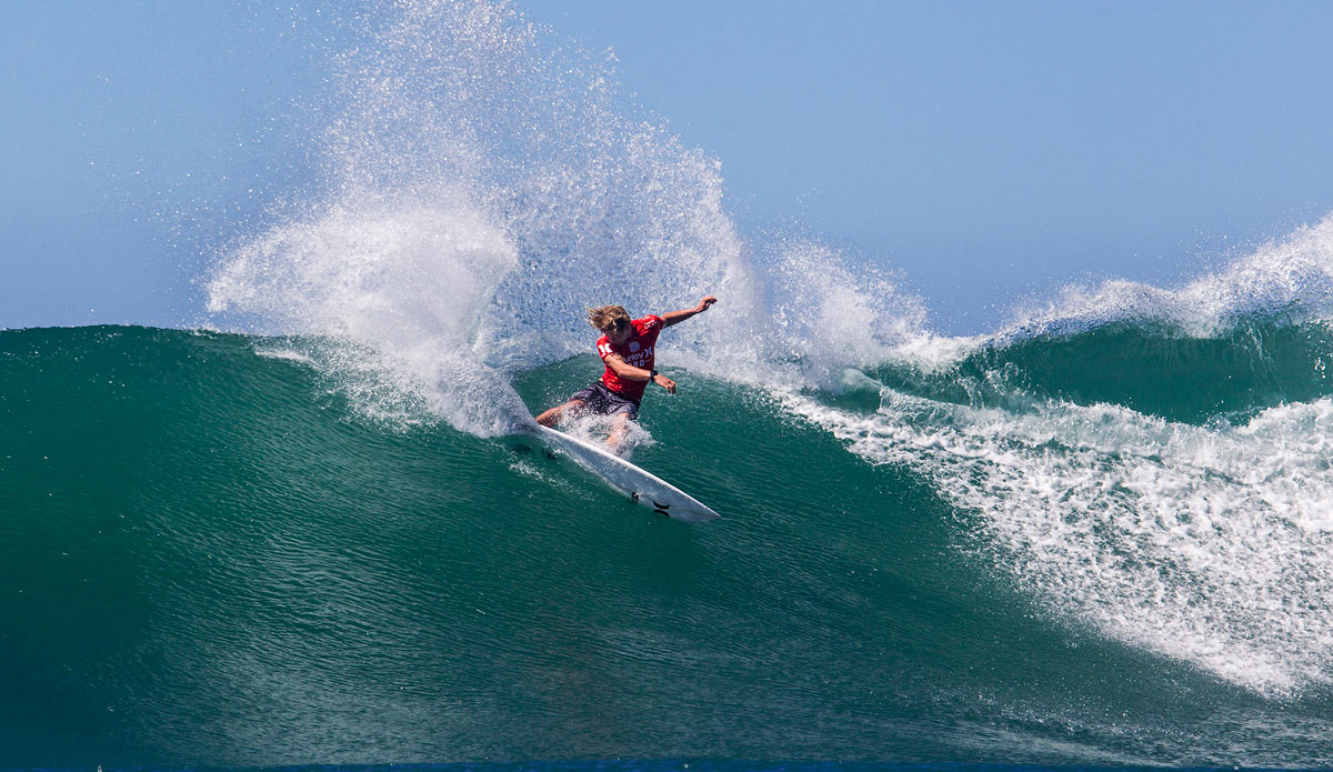 Undoubtedly the in-form surfer of the event (he beat Kelly Slater twice), John John fell to eventual winner Jordy Smith in a scorcher of a final. Photo: <a href=\"http://www.aspworldtour.com/\">ASP/Rowland</a>