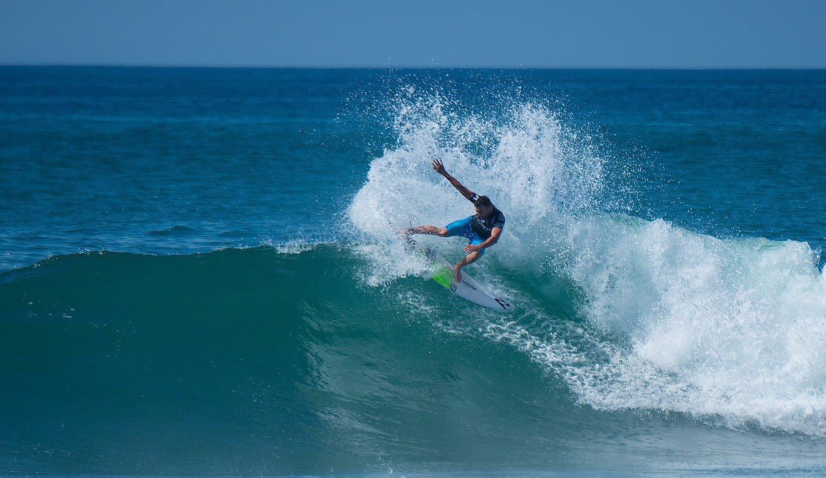 Joel Parkinson of Coolangatta, Cold Coast, Australia (pictured) winning his Round 1 heat at the Hurley Pro Trestles on Friday September 11, 2015. Parkinson posted a near perfect 9.70. Photo: <a href=\"http://www.worldsurfleague.com/\">WSL/<a href=\"https://instagram.com/kirstinscholtz/\"</a>/Kirstin Scholtz</a>