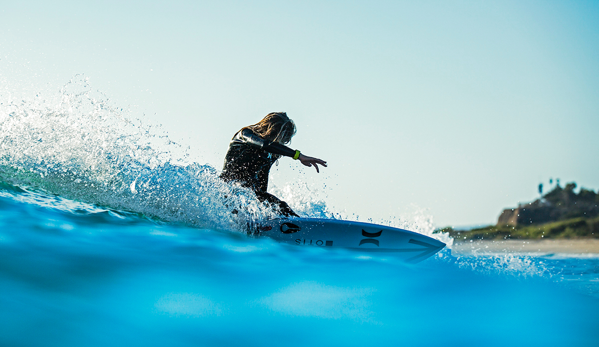 A grom out ripping like the pros. Photo: <a href=https://instagram.com/jnsparkman\">@jnsparkman</a>