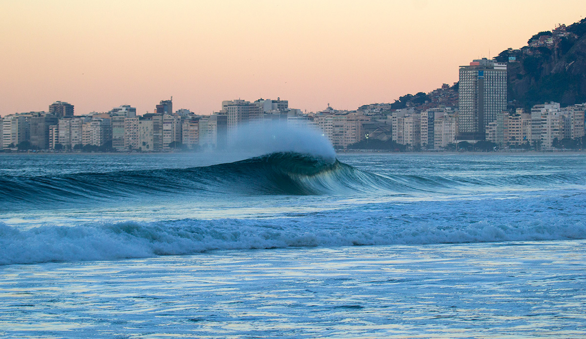 Leme. A classic wedge in the left corner of Copacabana Beach