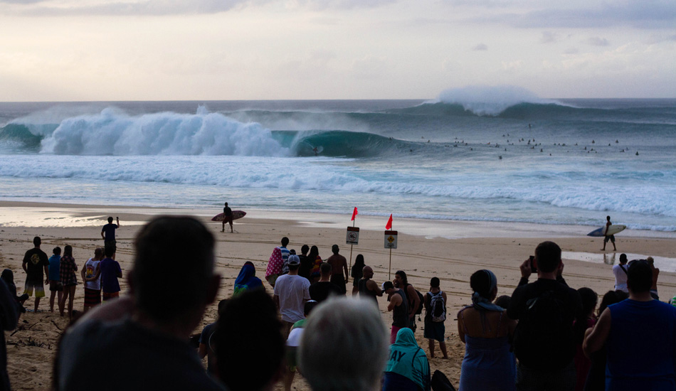 Last light at Pipeline. Can\'t wait to go back there next year. Photo: Luke Forgay