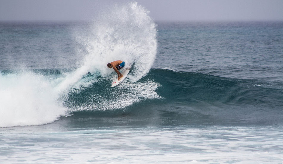 Not sure who this surfer is, but I like the calmness of the water and how the surfer attacked the wave. Photo: Luke Forgay