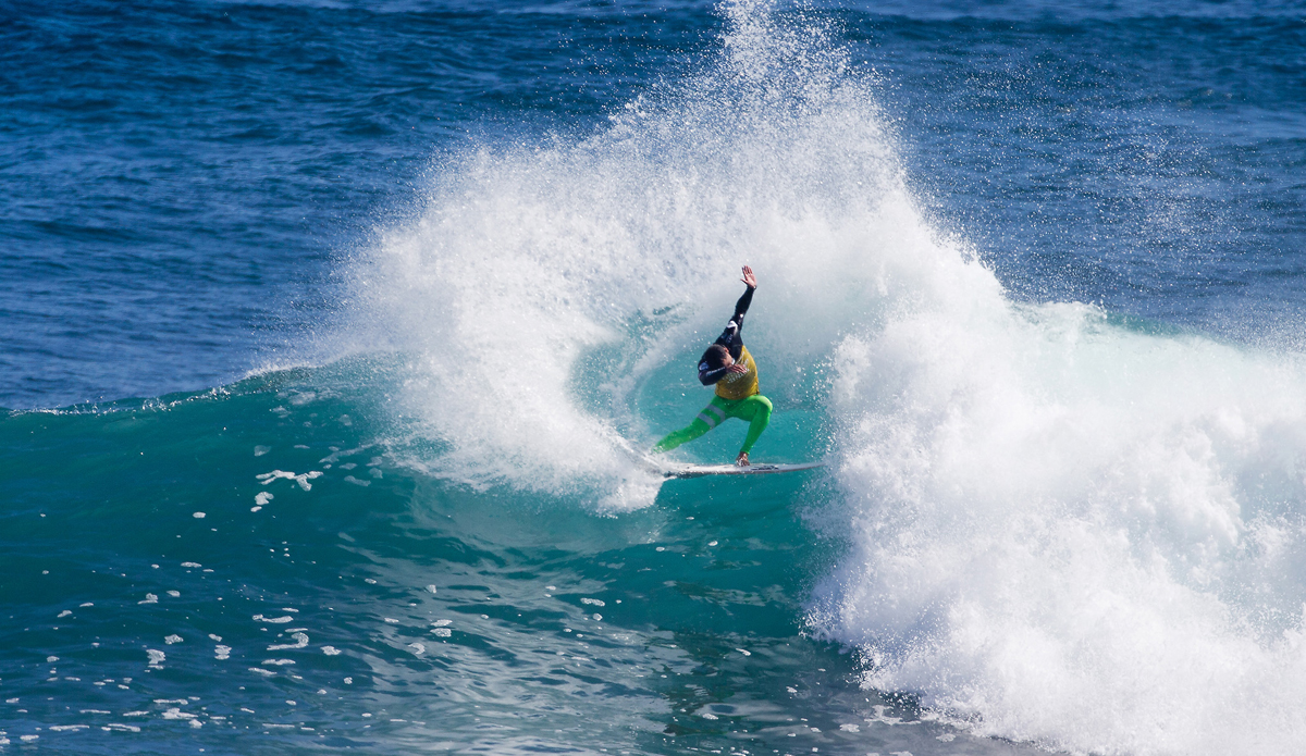 Michel Bourez won his innuagural ASP World Championship Tour victory after defeating Josh Kerr in the final. Bourez was in sensational form, axing 11X ASP World Champion Kelly Slater during the Semifinals before storming to victory in the final with 15.90 points to Kerr\'s 12.44. Photo: <a href=\"http://www.aspworldtour.com/\">ASP/Cestari</a>