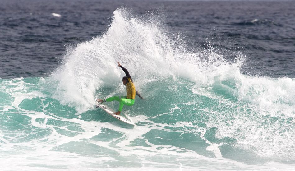 Michel Bourez of Tahiti (pictured), advanced into Round 4 of the Drug Aware Margaret River Pro, defeating Kai Otton (AUS) in Round 3 at Margaret River today. Photo: <href=\"http://www.aspworldtour.com/\">Cestari/ASP</a>