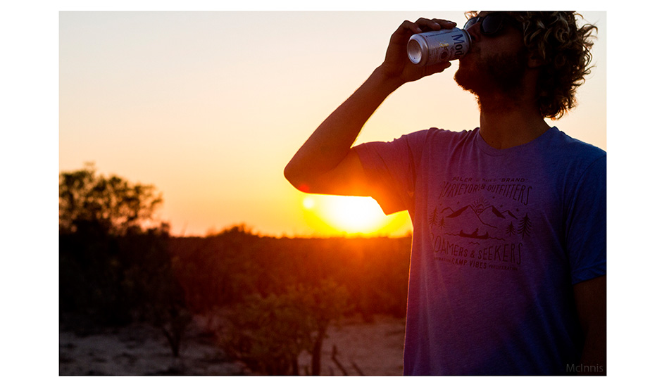 Dane Anderson celebrating the end of another day. Photo: <a href=\"http://markmcinnis.com/\">Mark McInnis</a>