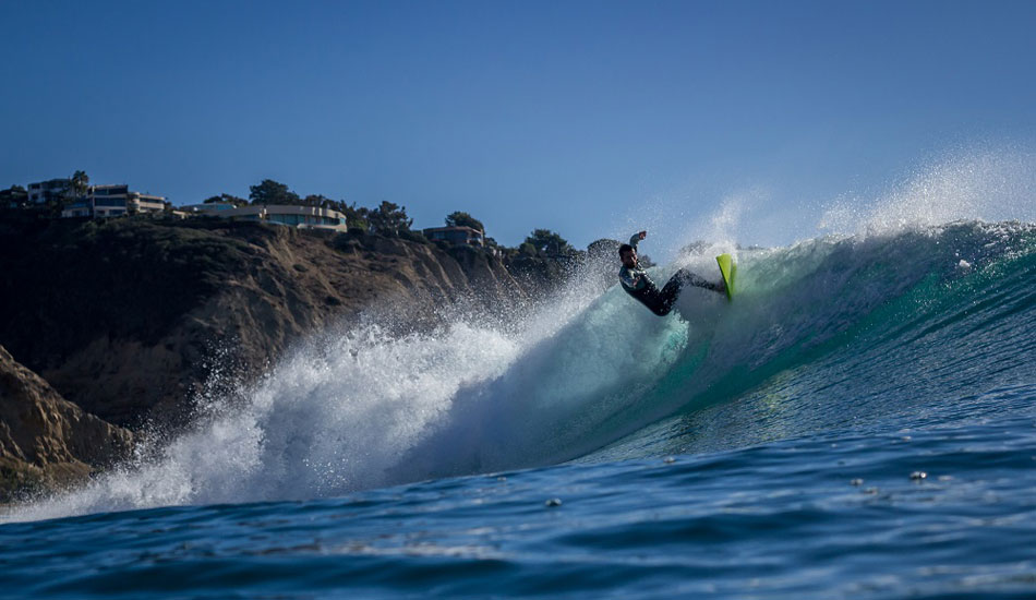 Unknown surfer, off the lip at Blacks. Photo: <a href=\"http://www.mattadenphotography.com\">Matt Aden</a>