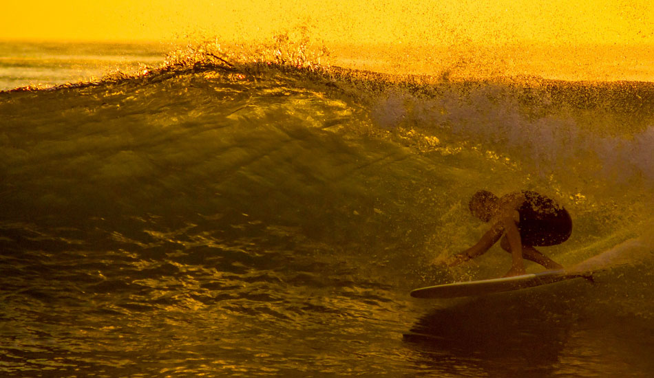 Squeezing into a clean, offshore evening. Photo: <a href=\"http://www.mattadenphotography.com\">Matt Aden</a>