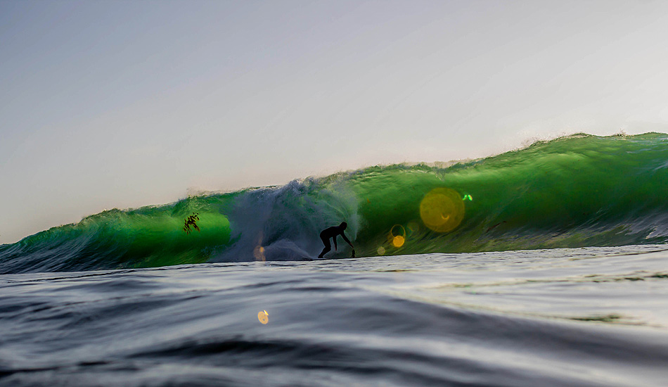 Mike Graney setting up for a nice barrel in La Jolla. Photo: <a href=\"http://www.mattadenphotography.com\">Matt Aden</a>