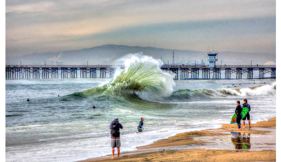 Getting the shot in Seal Beach. Photo: <a href=\"http://www.mattadenphotography.com\">Matt Aden</a>