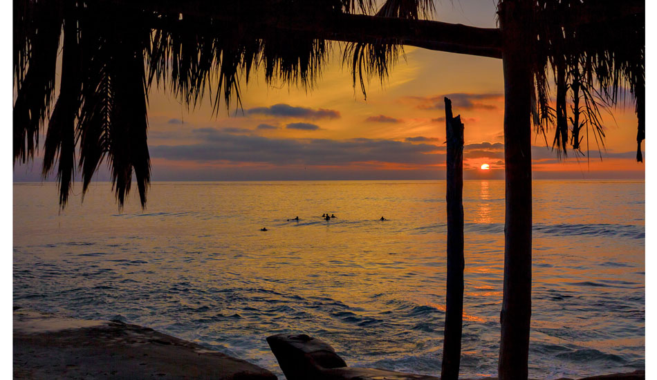 The sun sets on an evening session at Windansea. Photo: <a href=\"http://www.mattadenphotography.com\">Matt Aden</a>